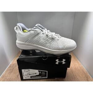 NWT Men's Under Armour Yard Low MT Baseball Cleats 3025592-100 White Size 6.5